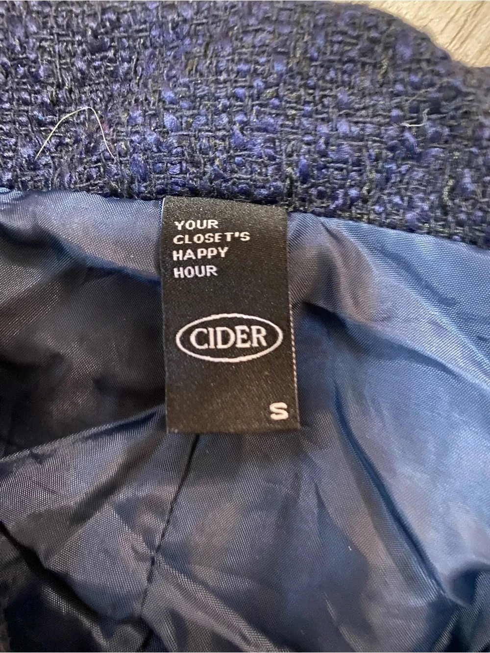 Cider Navy Tweed Skirt Set - Elegant Women's Two-Piece -NWOT never worn